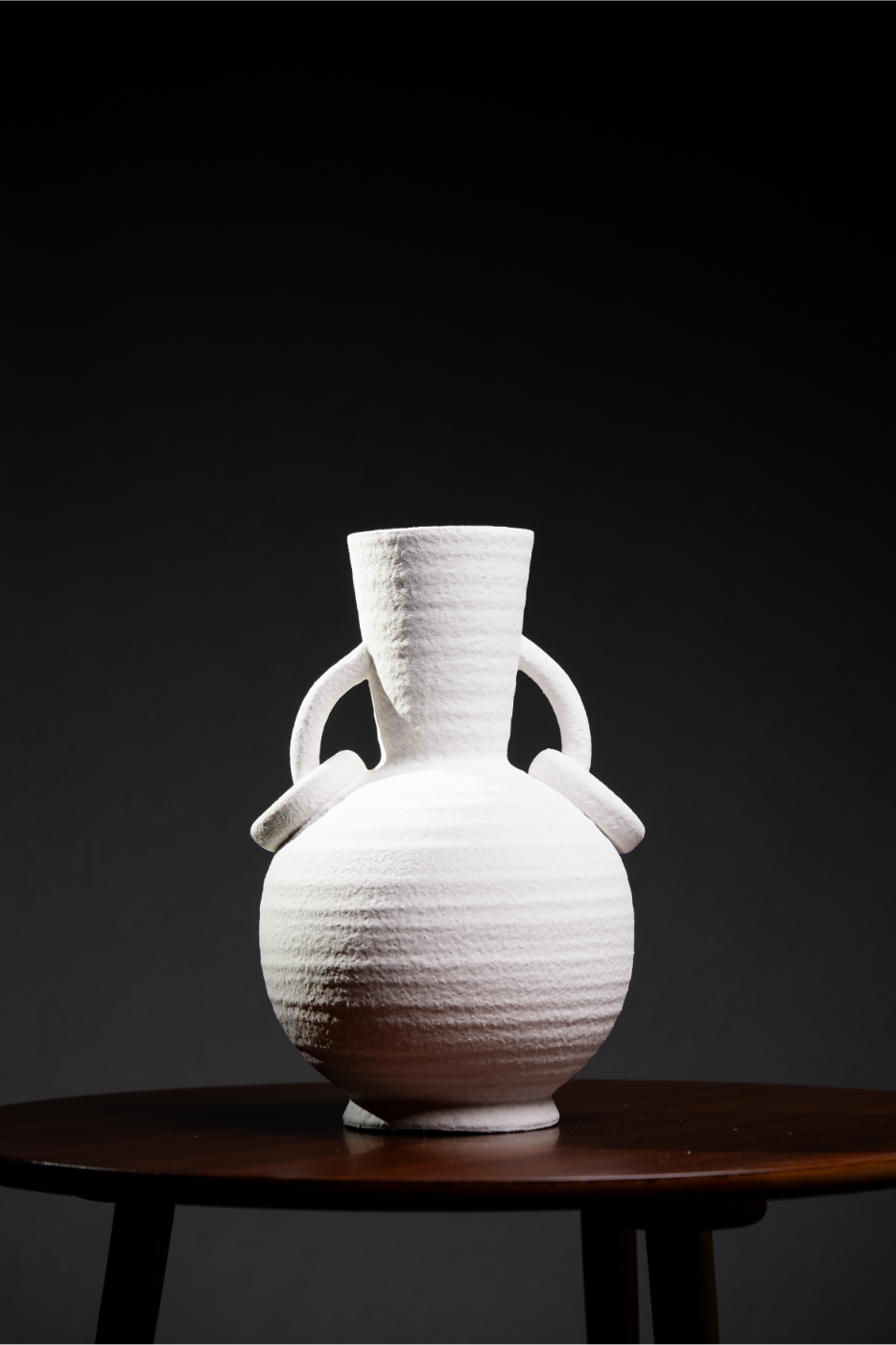 Jarrón blanco simulación piedra