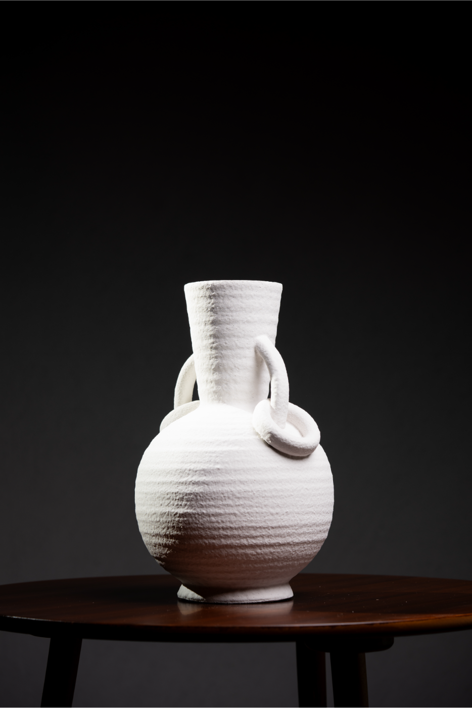 Jarrón blanco simulación piedra