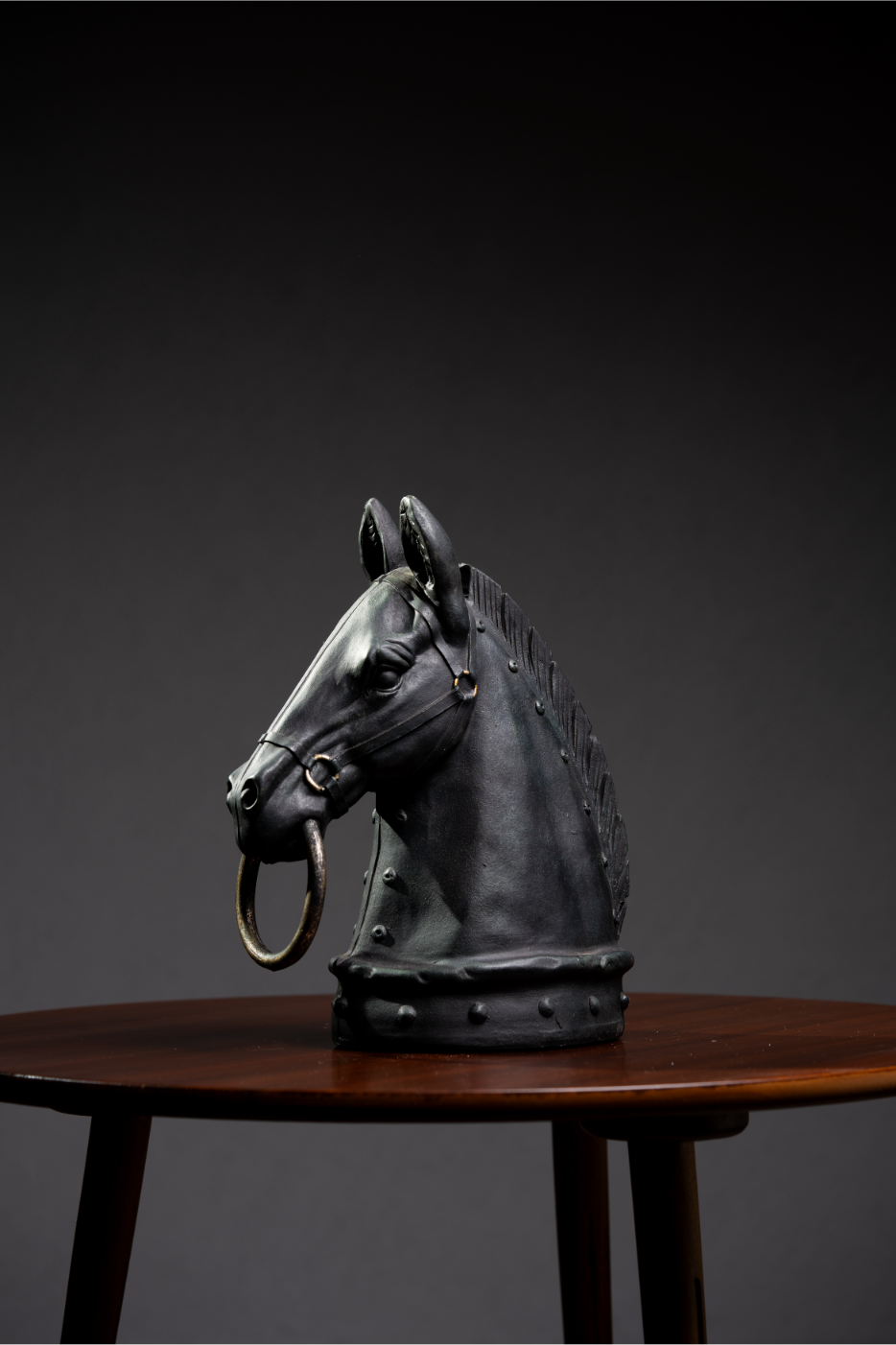 Cabeza de caballo con aro