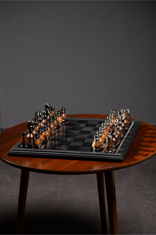 Ajedréz de plata granda