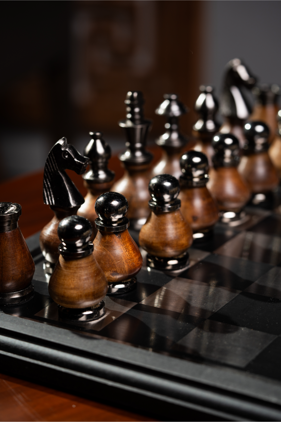 Ajedréz de plata granda