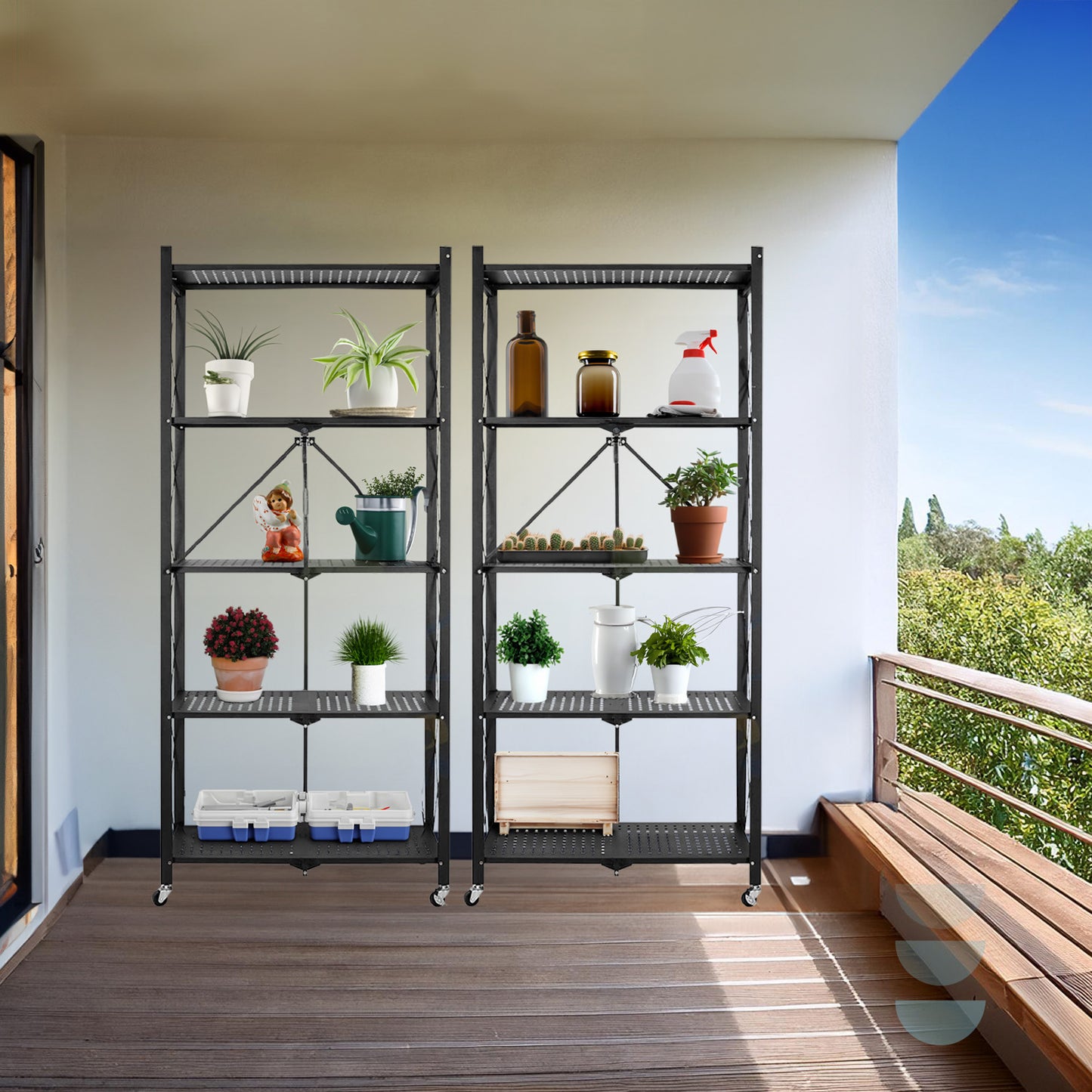 Estantería metálica plegable 5 niveles