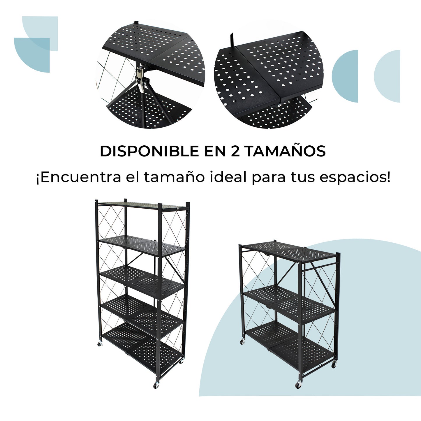 Estantería metálica plegable 3 niveles