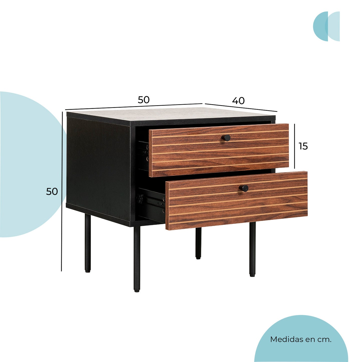 Buró  MB 6 con dos cajones